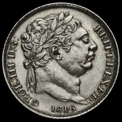 1816 George III Milled Silver Sixpence Obverse