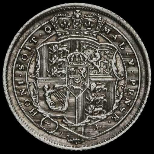 1816 George III Milled Silver Sixpence Reverse