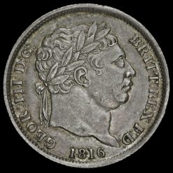 1816 George III Milled Silver Shilling Obverse