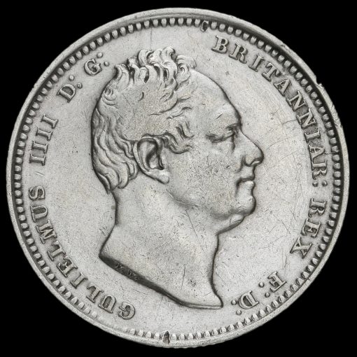 1837 William IV Milled Silver Shilling Obverse