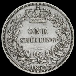 1837 William IV Milled Silver Shilling Reverse
