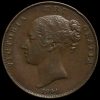 1841 Queen Victoria Young Head Copper Penny Obverse
