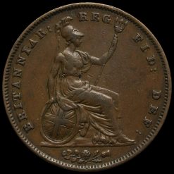 1841 Queen Victoria Young Head Copper Penny Reverse