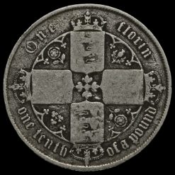 1860 Queen Victoria Gothic Florin Reverse