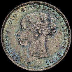 1883 Queen Victoria Young Head Silver Threepence Obverse