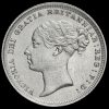 1885 Queen Victoria Young Head Silver Sixpence Obverse