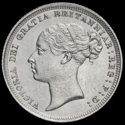 1885 Queen Victoria Young Head Silver Sixpence Obverse