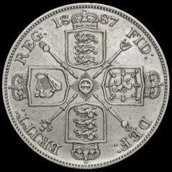 1887 Queen Victoria Jubilee Head Silver Double Florin Reverse