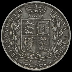 1887 Queen Victoria Young Head Silver Half Crown Reverse