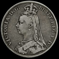 1889 Queen Victoria Jubilee Head Silver Crown Obverse