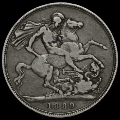 1889 Queen Victoria Jubilee Head Silver Crown Reverse