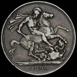 1890 Queen Victoria Jubilee Head Silver Crown Reverse