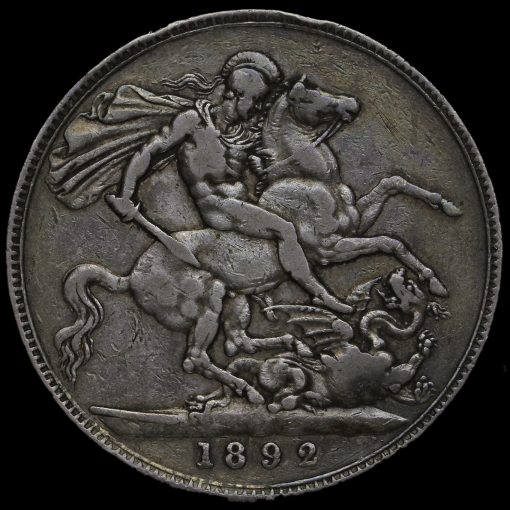1892 Queen Victoria Jubilee Head Silver Crown Obverse Reverse