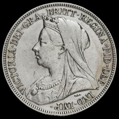 1895 Queen Victoria Veiled Head Silver Shilling Obverse