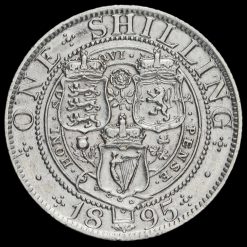 1895 Queen Victoria Veiled Head Silver Shilling Reverse