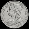 1896 Queen Victoria Veiled Head Silver Half Crown Obverse