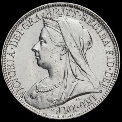 1898 Queen Victoria Veiled Head Silver Florin Obverse