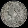 1899 Queen Victoria Veiled Head Silver Half Crown Obverse