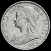 1899 Queen Victoria Veiled Head Silver Half Crown Obverse