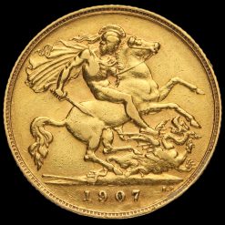 1907 Edward VII Gold Half Sovereign Reverse
