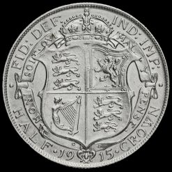 1915 George V Silver Half Crown Reverse