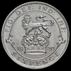 1920 George V Silver Sixpence Reverse
