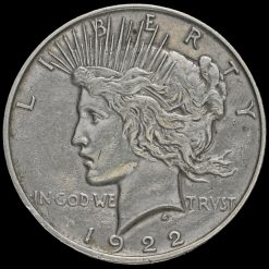 USA 1922 D Silver Peace Dollar Obverse