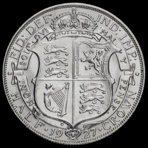 1927 George V Silver Half Crown Reverse