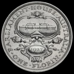 Australia 1927 George V Parliament House Silver Florin Reverse