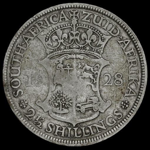 South Africa 1928 Silver 2 1/2 Shillings Reverse