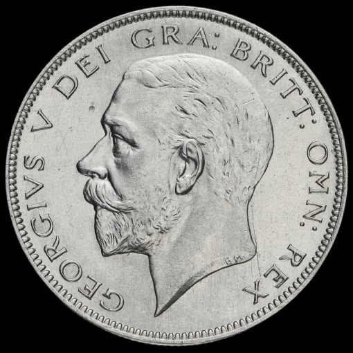 1928 George V Silver Half Crown Obverse