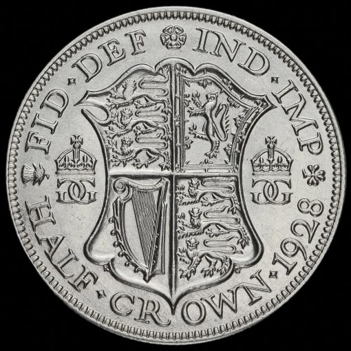 1928 George V Silver Half Crown Reverse
