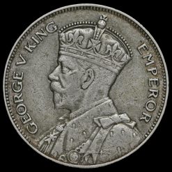 New Zealand 1934 George V Silver Half Crown Obverse