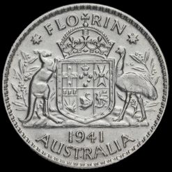 Australia 1941 George VI Silver Florin Reverse