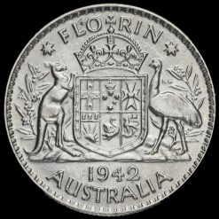 Australia 1942 George VI Silver Florin Reverse