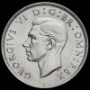 1942 George VI Silver Two Shilling Coin / Florin Obverse