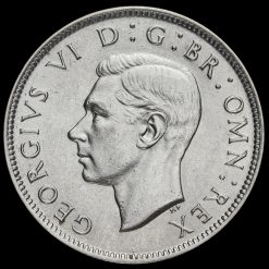 1942 George VI Silver Two Shilling Coin / Florin Obverse