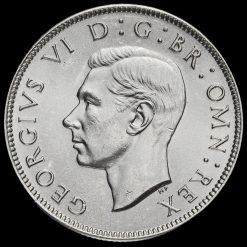 1945 George VI Silver Two Shilling Coin / Florin Obverse