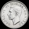 1946 George VI Silver Two Shilling Coin / Florin Obverse
