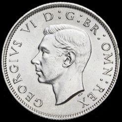 1946 George VI Silver Two Shilling Coin / Florin Obverse