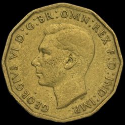 1946 George VI Brass Threepence Obverse