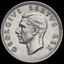 South Africa 1948 Silver 5 Shillings Coin Obverse