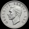 South Africa 1948 Silver 5 Shillings Coin, GVF+ Obverse