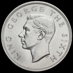 New Zealand 1949 George VI Silver Crown Obverse
