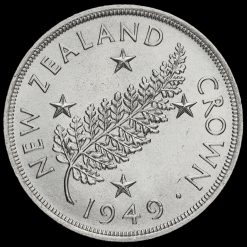 New Zealand 1949 George VI Silver Crown Reverse