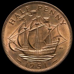 1951 George VI Halfpenny Reverse