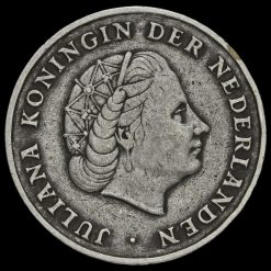 Netherlands 1952 Juliana Silver 1 Gulden Obverse