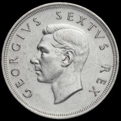 South Africa 1952 Silver 5 Shillings Coin Obverse