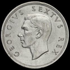 South Africa 1952 Silver 5 Shillings Coin Obverse