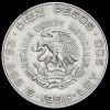 Mexico 1956 Silver 10 Pesos Coin Obverse